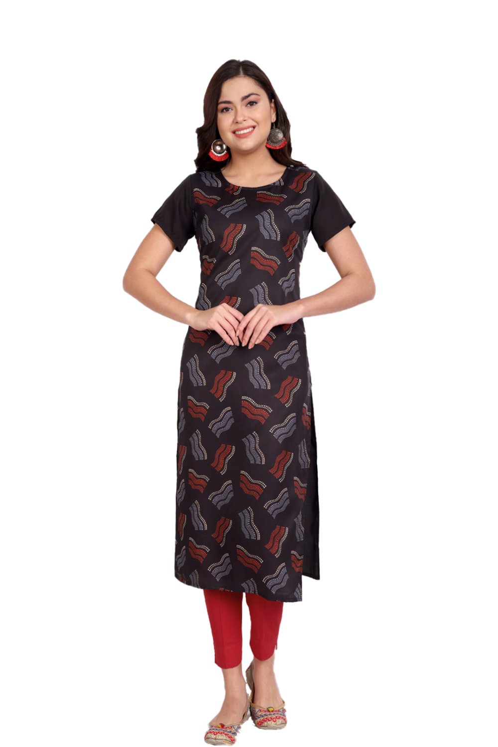 Crape Kurti 3 Regular Wear Crepe Wholesale Printed Kurti 
